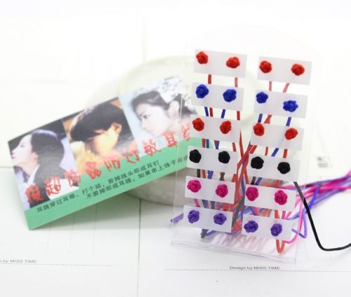 Boucles d'oreilles pendantes Femme VOIR LA DESCRIPTION en Coton et lin - Ref 3099275