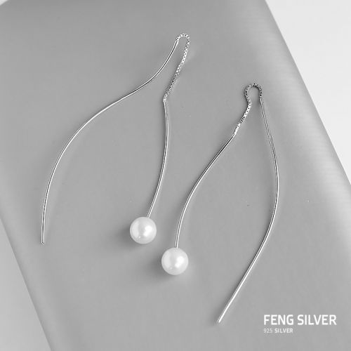 Boucles d'oreilles pendantes Femme Argentée - Ref 3099277