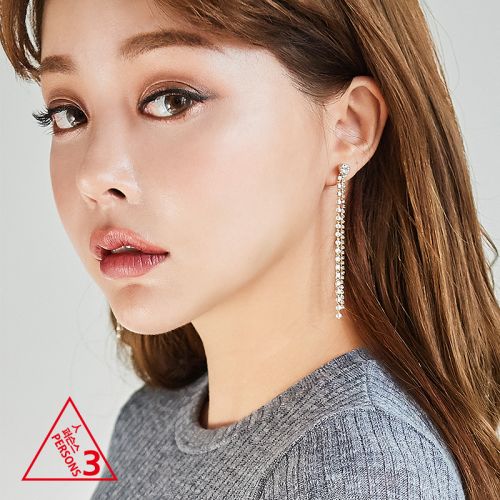 Boucles d'oreilles pendantes en Alliage argent plaque or - Ref 3099295