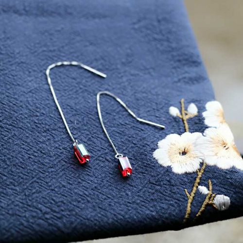 Boucles d'oreilles pendantes Argentée - Ref 3099312