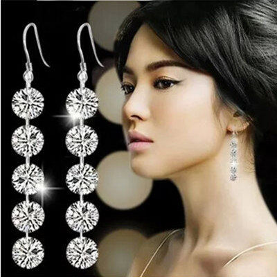 Boucles d'oreilles pendantes Femme Argentée - Ref 3099317