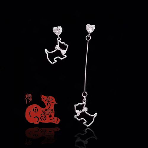 Boucles d'oreilles pendantes Femme ZHENGSHENG Argentée - Ref 3099341