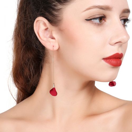 Boucles d'oreilles pendantes en Alliage argent plaque or - Ref 3099353