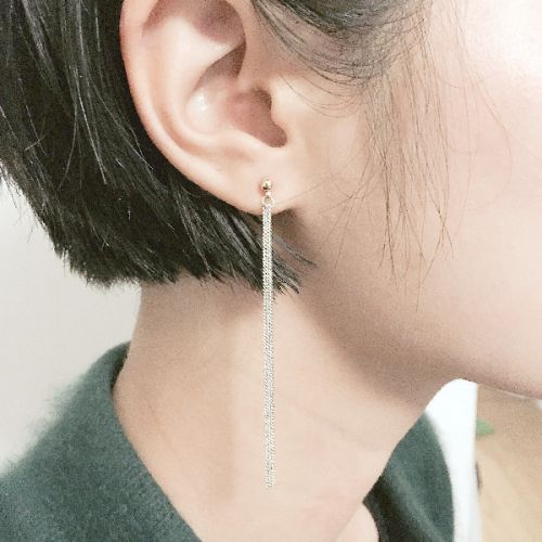 Boucles d'oreilles pendantes Femme en Alliage argent plaque or - Ref 3099355