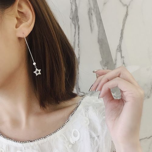 Boucles d'oreilles pendantes Femme en Alliage argent plaque or - Ref 3099357