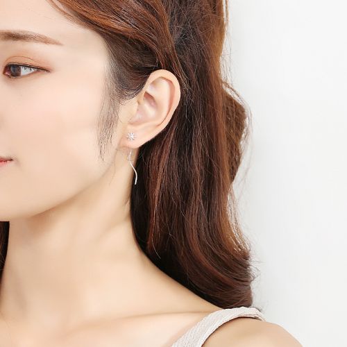 Boucles d'oreilles pendantes Femme Argentée - Ref 3099377