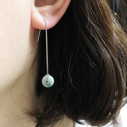 Boucles d'oreilles pendantes en Cristal naturel pierre semi-precieuse - Ref 3099392