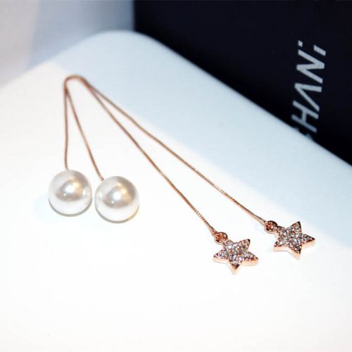 Boucles d'oreilles pendantes Femme en Nacre - Ref 3099393