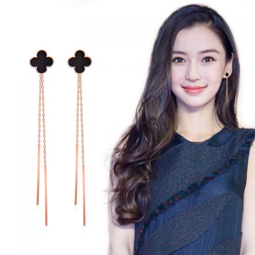 Boucles d'oreilles pendantes Femme en Acier au titane - Ref 3099405