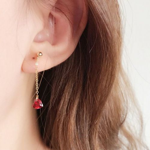 Boucles d'oreilles pendantes en Alliage argent plaque or - Ref 3099412