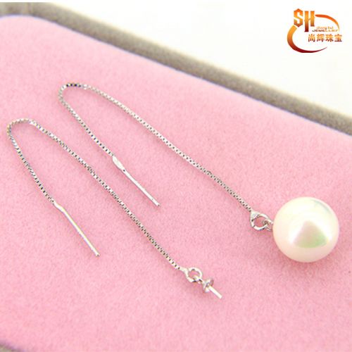 Boucles d'oreilles pendantes Femme SHANGHUI Bijoux Argentée - Ref 3099436