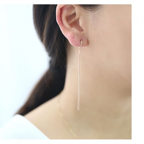 Boucles d'oreilles pendantes Femme en Alliage argent plaque or - Ref 3099437