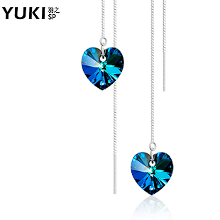 Boucles d'oreilles pendantes Femme YUKI Argentée - Ref 3099447