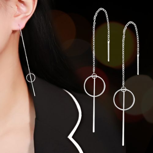 Boucles d'oreilles pendantes Femme Argentée - Ref 3099453