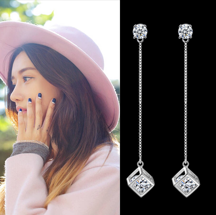 Boucles d'oreilles pendantes Femme Argentée - Ref 3099470