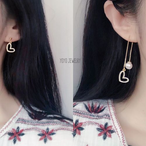 Boucles d'oreilles pendantes en Matiere mixte - Ref 3099471