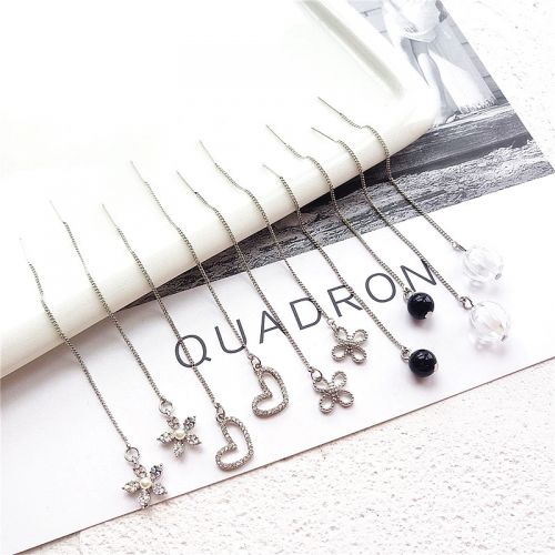 Boucles d'oreilles pendantes Femme en Alliage argent plaque or - Ref 3099483