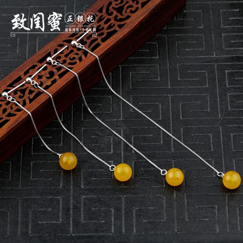 Boucles d'oreilles pendantes Femme Argentée - Ref 3099491