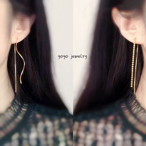 Boucles d'oreilles pendantes en Matiere mixte - Ref 3099507