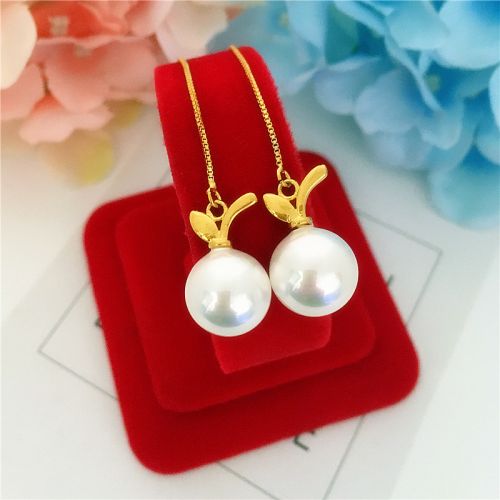 Boucles d'oreilles pendantes Femme en Alliage argent plaque or - Ref 3099509