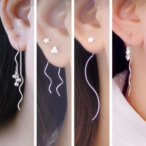 Boucles d'oreilles pendantes Femme Argentée - Ref 3099518