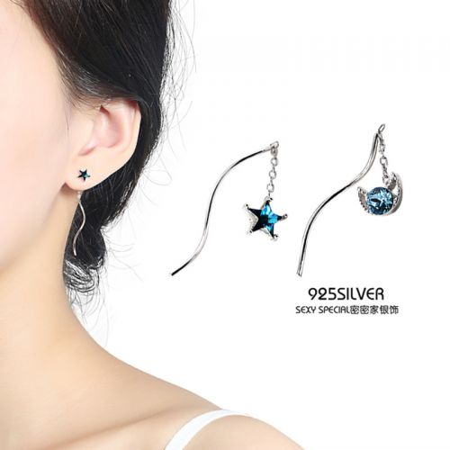 Boucles d'oreilles pendantes Femme SEXYSPECIAL Argentée - Ref 3099528