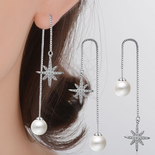 Boucles d'oreilles pendantes ADREAM en Zircon naturel - Ref 3099531