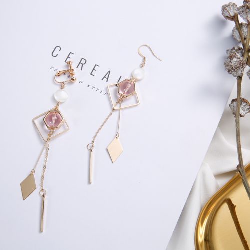 Boucles d'oreilles pendantes Femme en Alliage argent plaque or - Ref 3099534