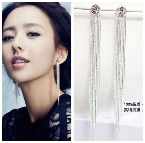 Boucles d'oreilles pendantes Femme CHENXUAN Bijoux en Zircone synthetique strass - Ref 3099540