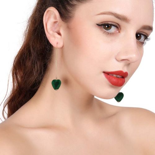 Boucles d'oreilles pendantes Femme en Alliage argent plaque or - Ref 3099543