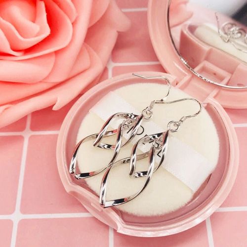 Boucles d'oreilles pendantes Femme en Alliage argent plaque or - Ref 3099549