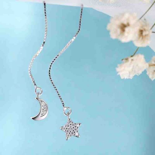 Boucles d'oreilles pendantes Femme Argentée - Ref 3099557