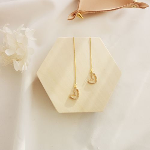 Boucles d'oreilles pendantes Femme en Matiere mixte - Ref 3099558