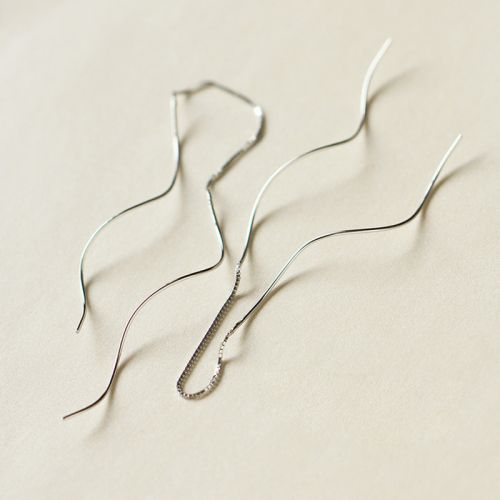 Boucles d'oreilles pendantes Femme Argentée - Ref 3099559