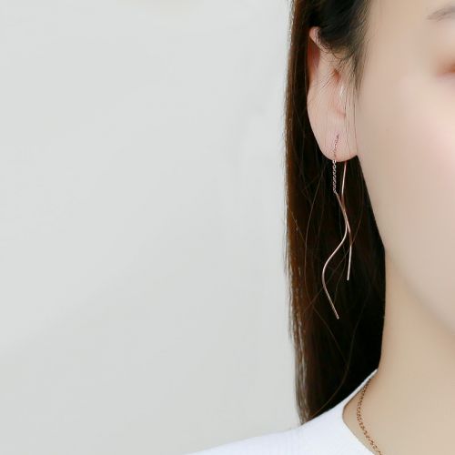 Boucles d'oreilles pendantes Femme en Acier au titane - Ref 3099567