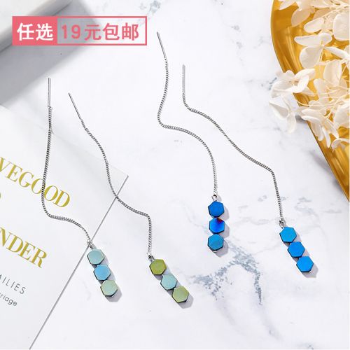 Boucles d'oreilles pendantes Femme en Alliage argent plaque or - Ref 3099574