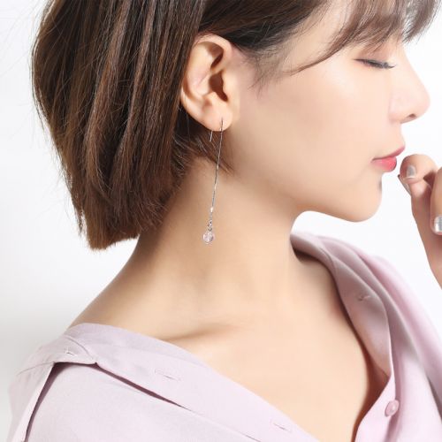 Boucles d'oreilles pendantes Femme Argentée - Ref 3099578