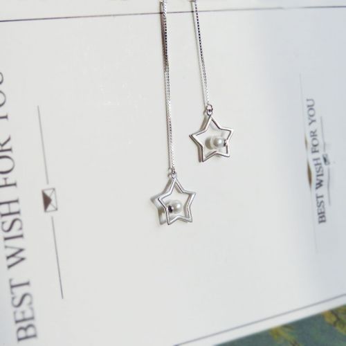Boucles d'oreilles pendantes Femme LI LELE Argentée - Ref 3099579
