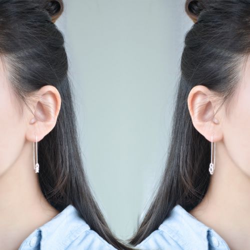 Boucles d'oreilles pendantes Femme Argentée - Ref 3099582