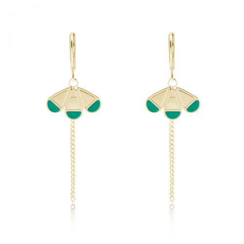 Boucles d'oreilles pendantes Femme en Alliage argent plaque or - Ref 3099585