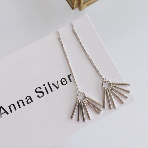 Boucles d'oreilles pendantes Femme JU YIN GE Argentée - Ref 3099609