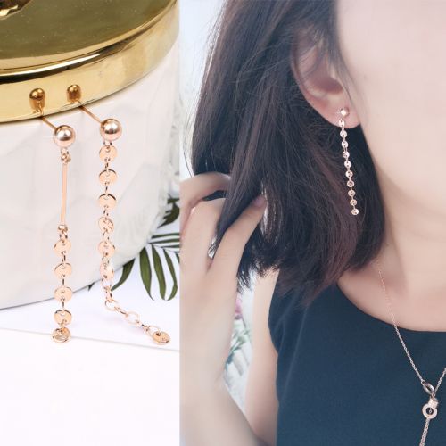 Boucles d'oreilles pendantes Femme en Acier au titane - Ref 3099610