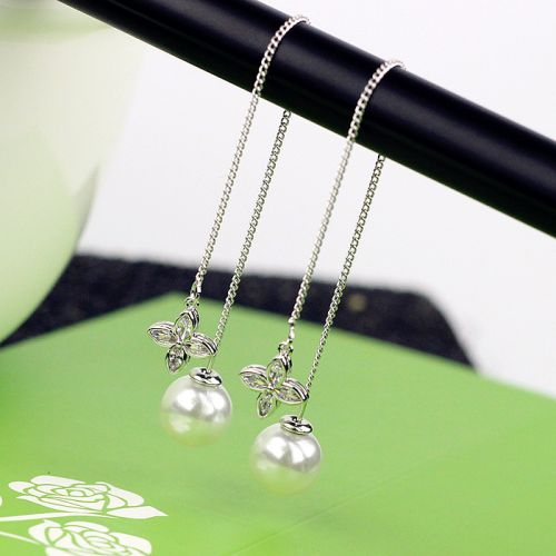 Boucles d'oreilles pendantes Femme en Zircone synthetique strass - Ref 3099628