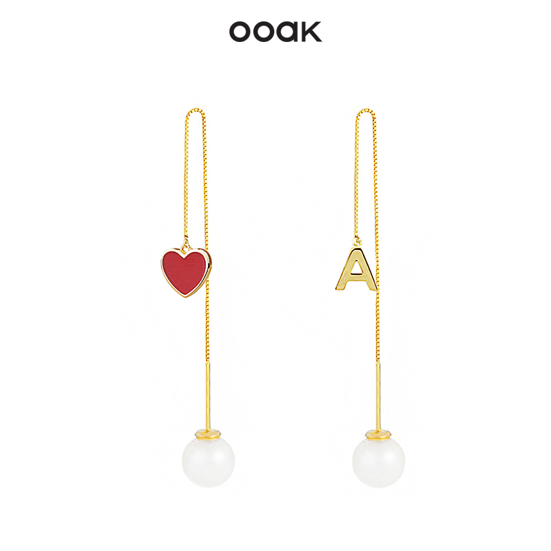 Boucles d'oreilles pendantes Femme OOAK en Alliage argent plaque or - Ref 3099666
