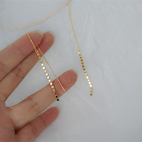 Boucles d'oreilles pendantes Femme en Alliage argent plaque or - Ref 3099683