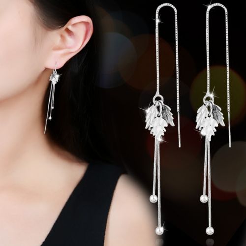 Boucles d'oreilles pendantes Femme MESSIAH Argentée - Ref 3099721