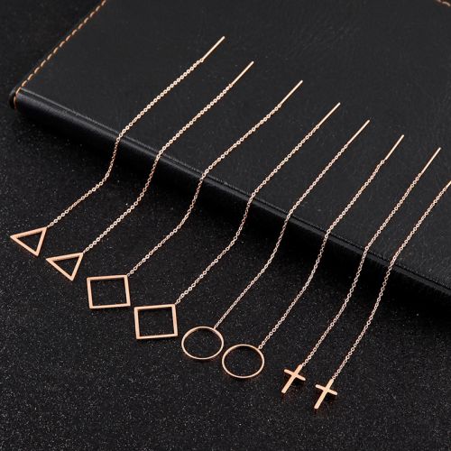 Boucles d'oreilles pendantes Femme en Acier au titane - Ref 3099727