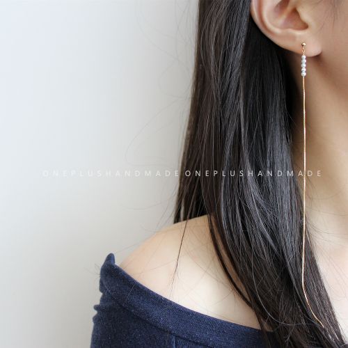 Boucles d'oreilles pendantes en Nacre - Ref 3099732