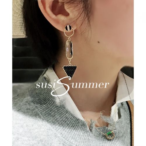 Boucles d'oreilles pendantes Femme en Alliage argent plaque or - Ref 3099734