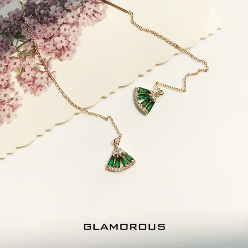 Boucles d'oreilles pendantes BAIHUA LANE en Alliage argent plaque or - Ref 3099762